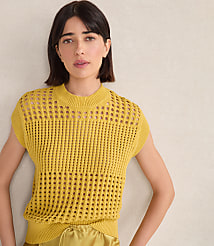 Haven Well Within Organic Cotton Open Stitch Short Sleeve Sweater carousel Product Image 1