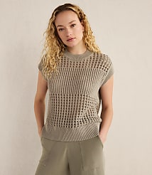 Haven Well Within Organic Cotton Open Stitch Short Sleeve Sweater carousel Product Image 1