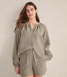 Haven Well Within Organic Cotton Gauze Long Sleeve Top carousel Product Image 1