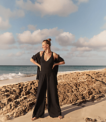 Haven Well Within Organic Cotton Crinkle Gauze Wide Leg Pants carousel Product Image 3