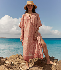 Haven Well Within Cotton Voile Blend Ikat Kaftan carousel Product Image 3