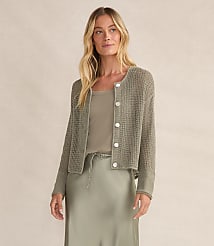 Haven Well Within Organic Cotton Linen Open Stitch Cardigan carousel Product Image 1