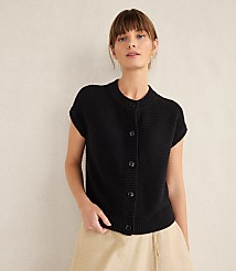 Haven Well Within Organic Cotton Linen Short Sleeve Vest carousel Product Image 1