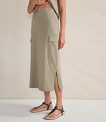 Haven Well Within Organic Cotton Interlock Cargo Midi Skirt carousel Product Image 1