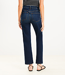 Mid Rise Slim Jeans in Rich Dark Indigo Wash carousel Product Image 3