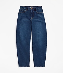 High Rise Barrel Jeans in Authentic Dark Wash carousel Product Image 2