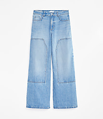 High Rise Wide Leg Carpenter Jeans in Classic Indigo Wash carousel Product Image 2