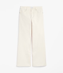 Mid Rise Wide Leg Jeans in Ivory carousel Product Image 2