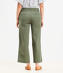 Petite Curvy Palmer Wide Leg Crop Pants in Twill carousel Product Image 2