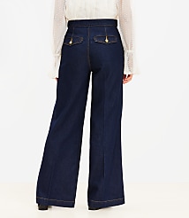 Petite Refined High Rise Trouser Jeans in Rinse Wash carousel Product Image 3