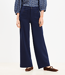 Tall Palmer Wide Leg Pants in Ponte carousel Product Image 2