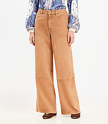 Curvy Wide Leg Carpenter Pants in Twill carousel Product Image 1