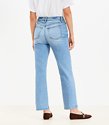 Petite Curvy High Rise Straight Jeans in Bright Vintage Wash carousel Product Image 2