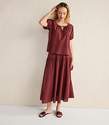 Haven Well Within Cotton Voile Blend Gathered Scoop Neck Top carousel Product Image 2