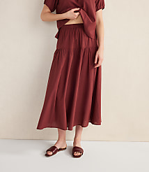 Haven Well Within Cotton Voile Blend Drop Waist Midi Skirt carousel Product Image 1
