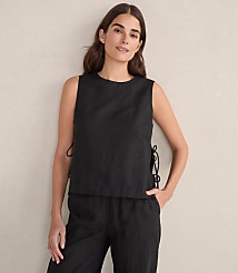 Haven Well Within Organic Cotton Linen Side Tie Tank carousel Product Image 1