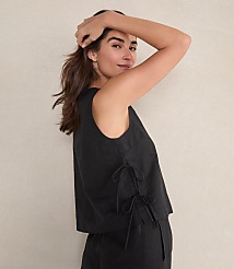 Haven Well Within Organic Cotton Linen Side Tie Tank carousel Product Image 3