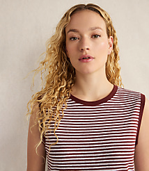 Haven Well Within Linen Stripe Crewneck Tank carousel Product Image 3