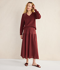 Haven Well Within Organic Cotton Flat Tape V-Neck Sweater carousel Product Image 1