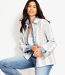 Floral Striped Chore Jacket carousel Product Image 1