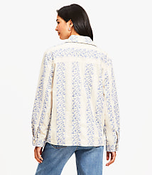 Floral Striped Chore Jacket carousel Product Image 2