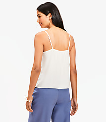 Lace Trim Pintucked Cami carousel Product Image 3