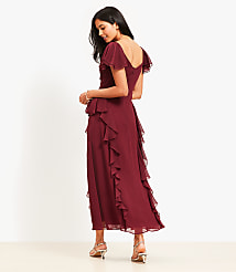 Chiffon Ruffle Maxi Dress carousel Product Image 3