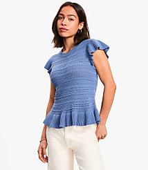 Pointelle Ruffle Sweater carousel Product Image 1