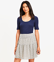 Ribbed Scoop Neck Tee carousel Product Image 1