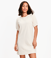 Petite Short Sleeve Sweatshirt Mini Dress carousel Product Image 1
