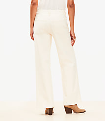 Mid Rise Wide Leg Jeans in Ivory carousel Product Image 3