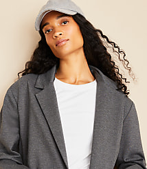 Lou & Grey Sporty Ponte Hooded Blazer carousel Product Image 4