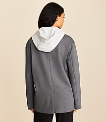 Lou & Grey Sporty Ponte Hooded Blazer carousel Product Image 3