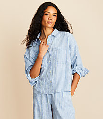 Lou & Grey Striped Pocket Shirt carousel Product Image 1