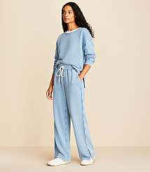 Petite Lou & Grey Denim Washed Sweatpants carousel Product Image 1