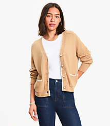 Tipped V-Neck Pocket Cardigan carousel Product Image 2