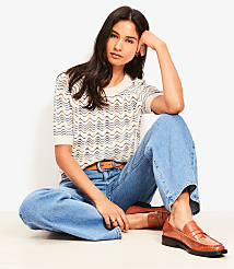 Petite Wavy Stitch Raglan Sweater Tee carousel Product Image 3