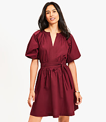 Poplin Balloon Sleeve Mini Dress carousel Product Image 2