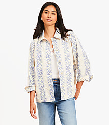 Floral Striped Chore Jacket carousel Product Image 3