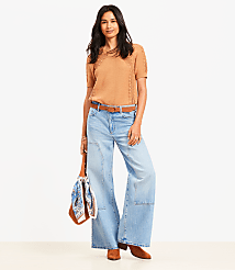 High Rise Wide Leg Carpenter Jeans in Classic Indigo Wash carousel Product Image 1
