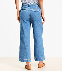 Curvy Palmer Wide Leg Crop Jeans in Mid Vintage Wash carousel Product Image 2