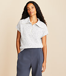 Lou & Grey Ribbed Half Zip Wedge Sweater carousel Product Image 1