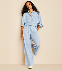 Petite Lou & Grey Striped Straight Pants carousel Product Image 1