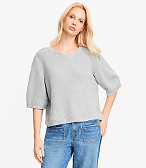 Petite Heathered Relaxed Sweater Tee carousel Product Image 2