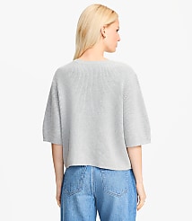 Petite Heathered Relaxed Sweater Tee carousel Product Image 3