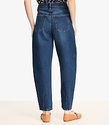 High Rise Barrel Jeans in Authentic Dark Wash carousel Product Image 3
