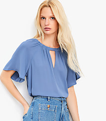 Cutout Mixed Media Blouse carousel Product Image 2