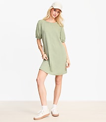 Petite Short Sleeve Sweatshirt Mini Dress carousel Product Image 1