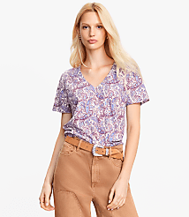 Paisley Everyday V-Neck Tee carousel Product Image 1