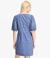 Floral Poplin Bow Mini Pocket Dress carousel Product Image 2